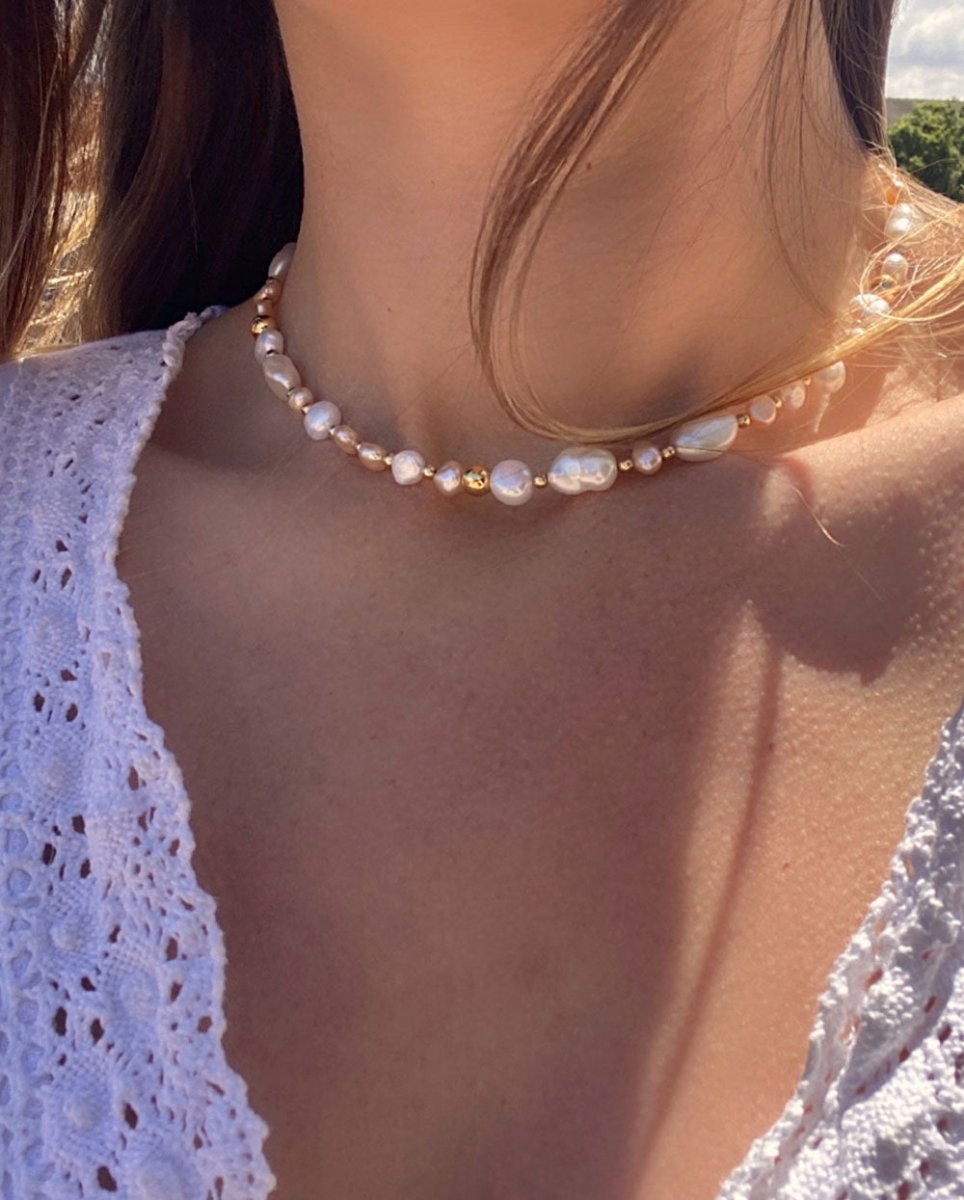 Rhea Goddess Pearl Necklace