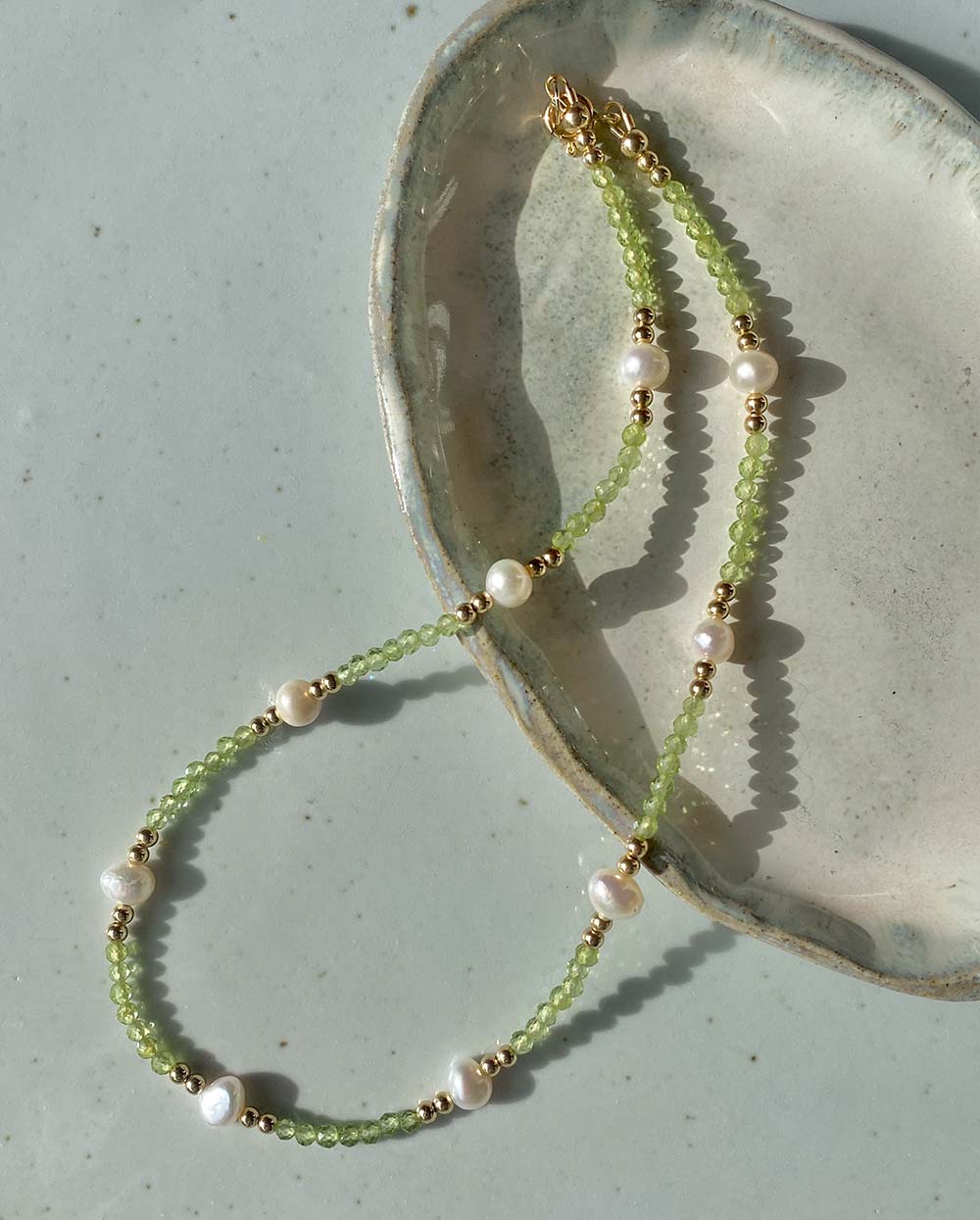 Peridot & Pearl Necklace