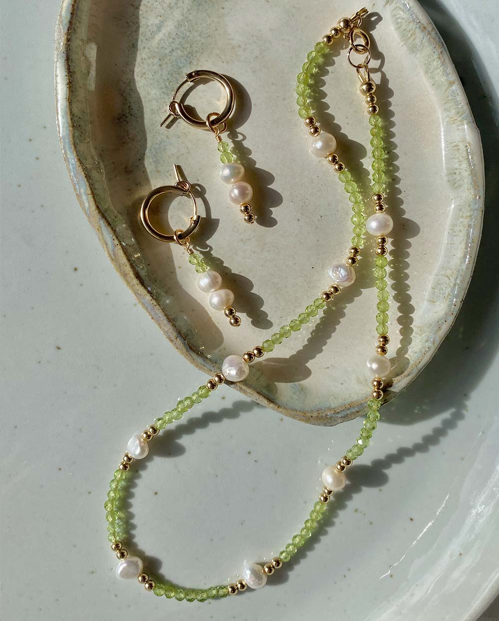 Peridot & Pearl Necklace