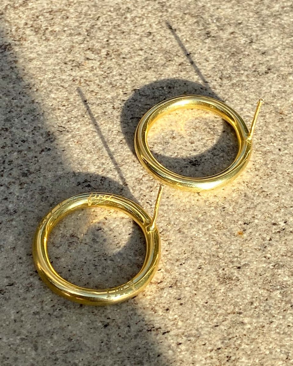 Aloha Hoop EarringsEarrings14K Gold VermeilAngela Wozniak Jewellery