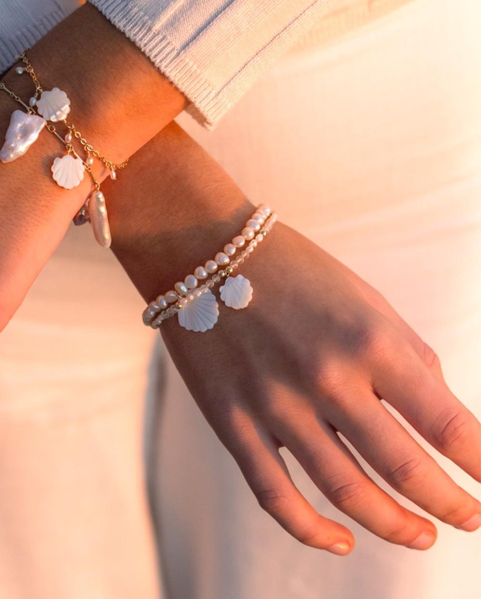 Francesa Mother of Pearl & White Topaz BraceletBracelets14K Gold FilledAngela Wozniak Jewellery