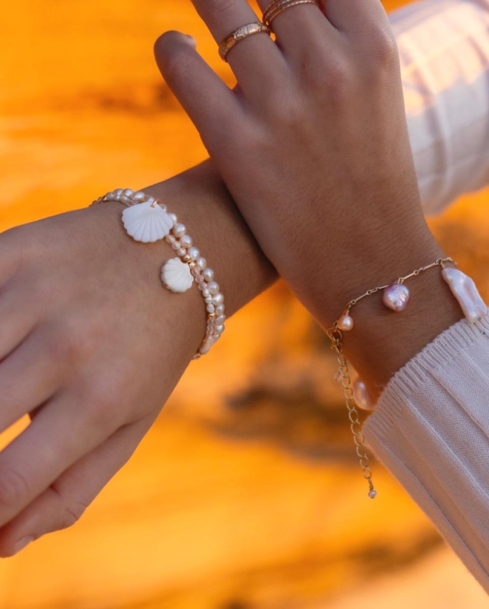 Francesa Mother of Pearl & White Topaz BraceletBracelets14K Gold FilledAngela Wozniak Jewellery