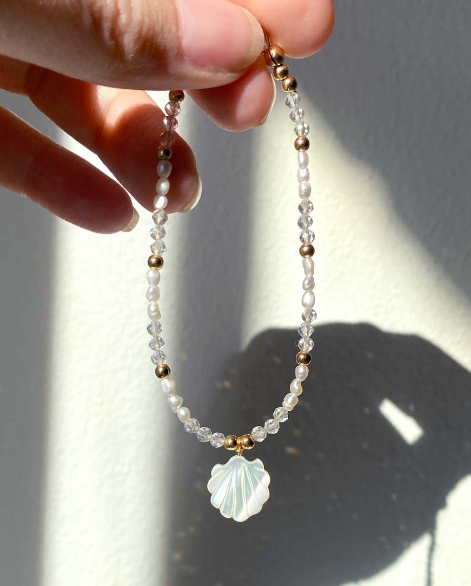 Francesa Mother of Pearl & White Topaz BraceletBracelets14K Gold FilledAngela Wozniak Jewellery