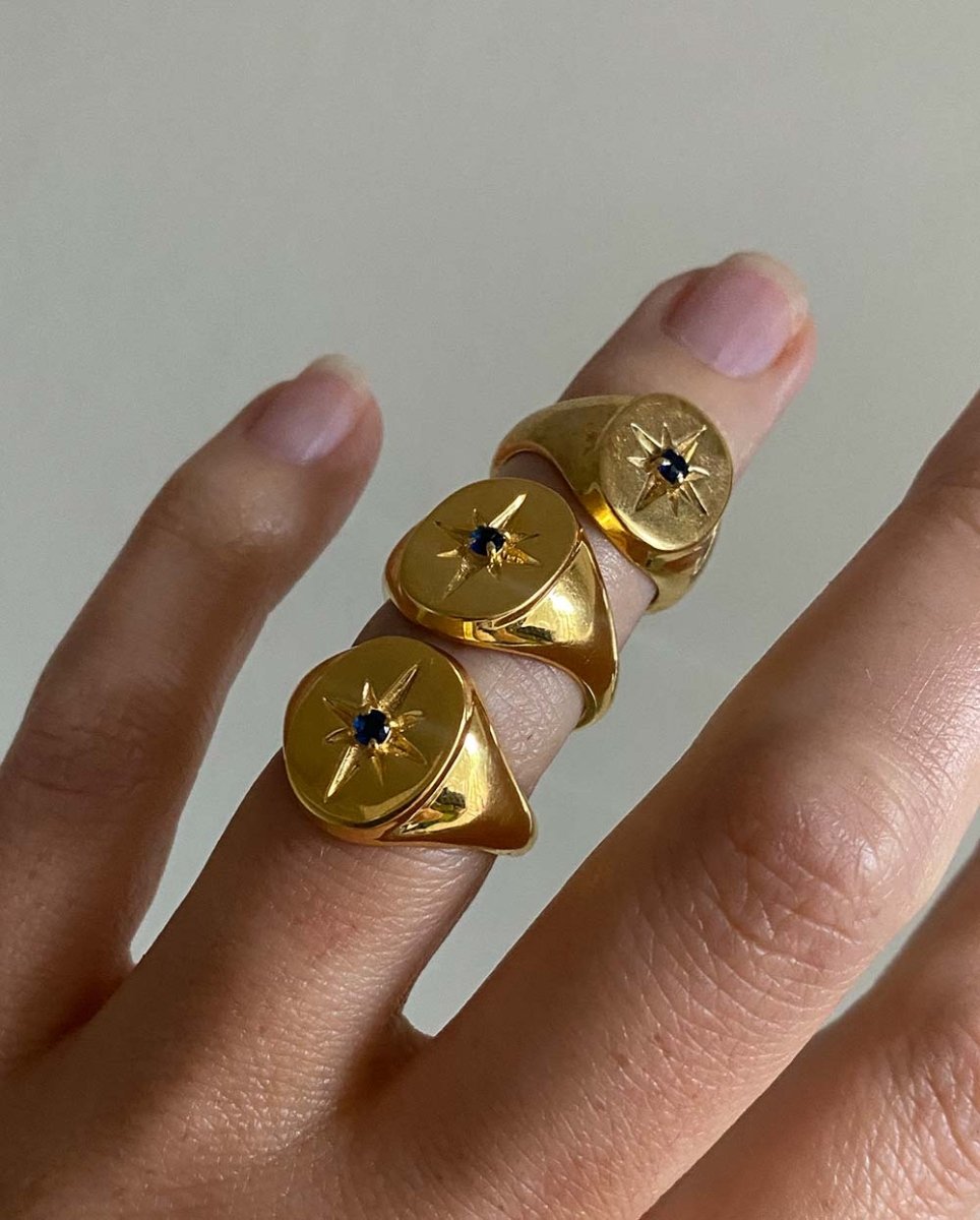 Midnight Star Signet RingRings14K Gold VermeilAngela Wozniak Jewellery