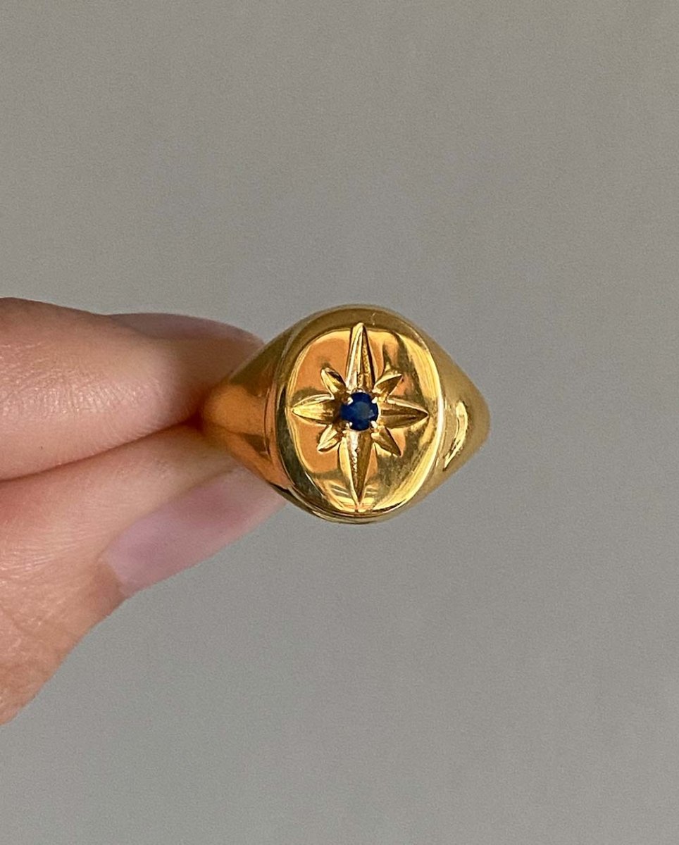 Midnight Star Signet RingRings14K Gold VermeilAngela Wozniak Jewellery