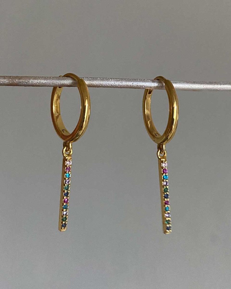 Rainbow Sunny HoopsRings14K Gold VermeilAngela Wozniak Jewellery