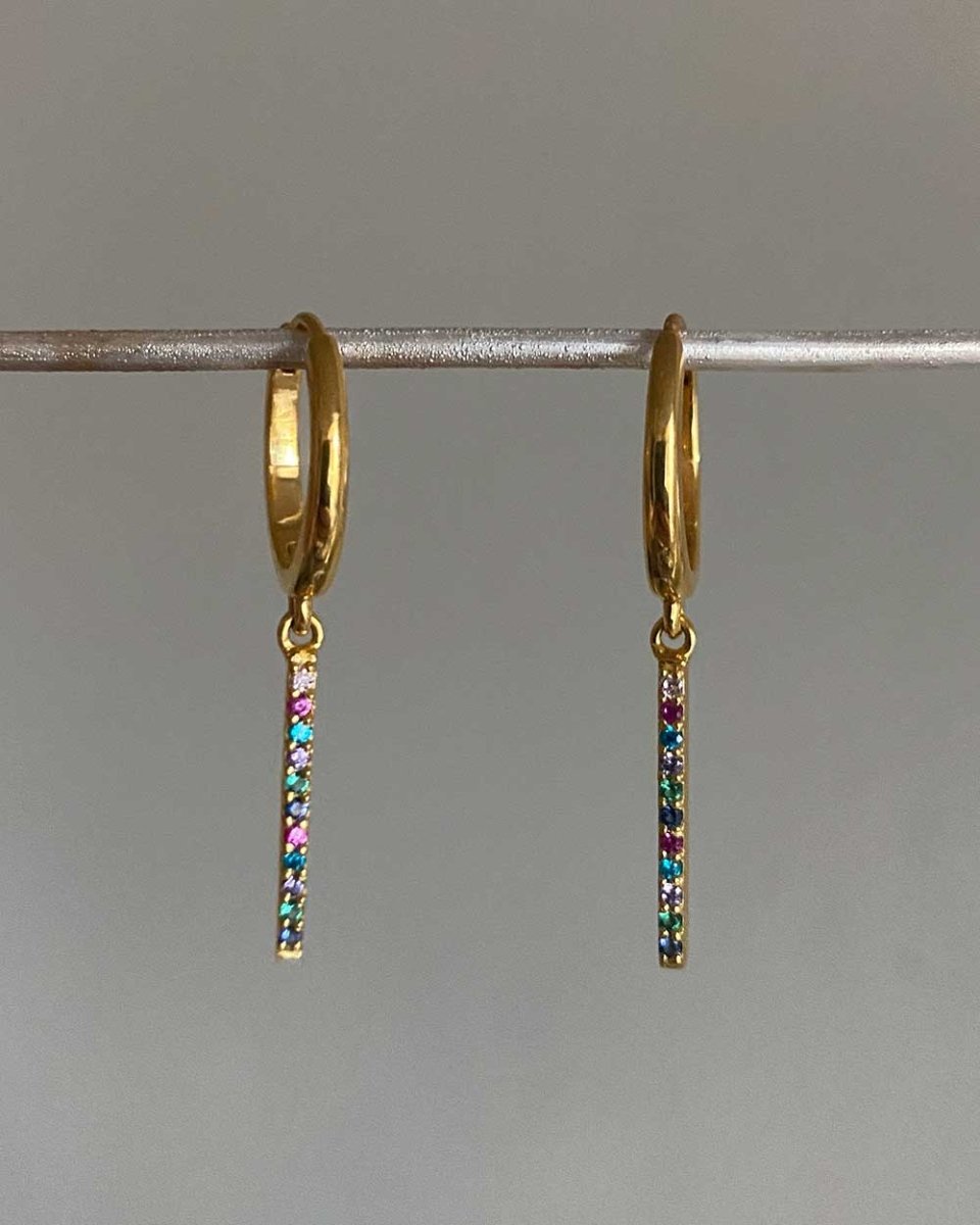 Rainbow Sunny HoopsRings14K Gold VermeilAngela Wozniak Jewellery