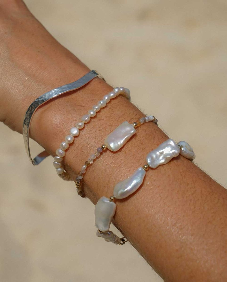 Siren Biwa Pearl T-Bar BraceletBracelets14K Gold FilledAngela Wozniak Jewellery