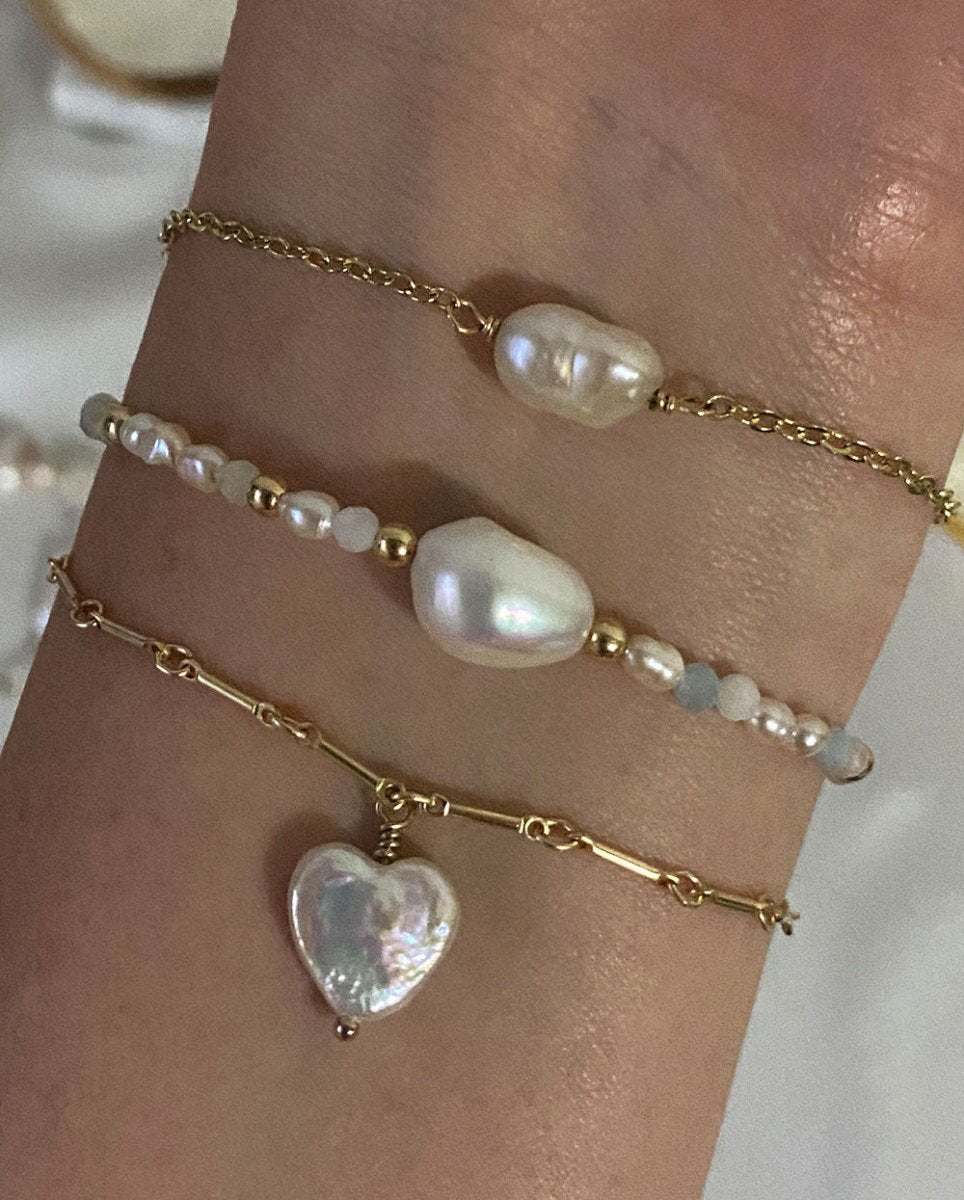 Sweet Heart Pearl Bracelet14K Gold FilledAngela Wozniak Jewellery