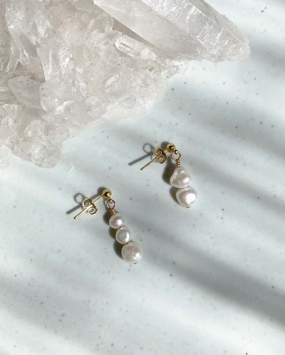 Wabi Sabi Pearl Studs | Angela Wozniak Jewellery